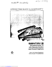 Zenith SENTRY 2 SLS1917 Operating Manual & Warranty