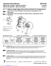 Powermate 200-2705 E103525 Operator's & Parts Manual