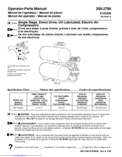 Powermate 200-2786 E103836 Operator's & Parts Manual