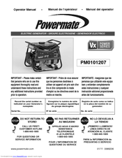 Powermate PM0101207 Operator's Manual