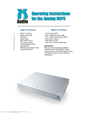 PS Audio Analog HCPS Manual