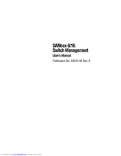 Qlogic SANbox-16 User Manual