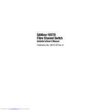 Qlogic SANbox-16STD Installer's/ Installer's/User's Manual
