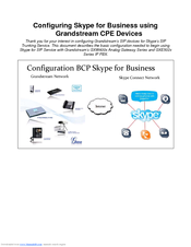 Grandstream Networks GXE502 Series Configuration