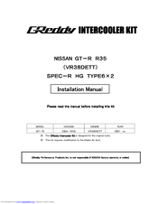 GReddy SPEC-R HG 6x2 Installation Manual