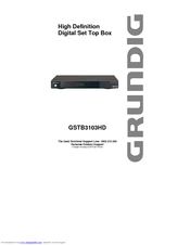 Grundig GSTB3103HD Manual