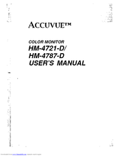 Hitachi Accuvue HM-4721-D User Manual