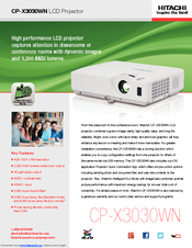 Hitachi CP-X4015WN Overview