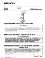 Hitachi B13F Manuals | ManualsLib