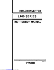 Hitachi L700 Series Instruction Manual