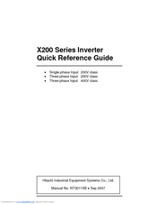 Hitachi X200 Series Quick Reference Manual