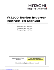Hitachi WJ200 Series Software Instruction Manual