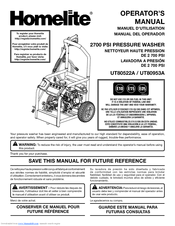 Homelite UT80522A Operator's Manual