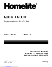 Homelite QUIK TATCH ZR15518 Operator's Manual