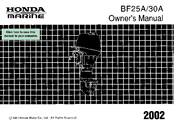 Honda Marine BF25A Owner's Manual