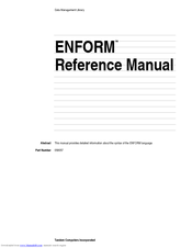 Tandem ENFORM 058057 Reference Manual