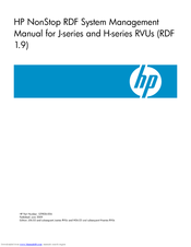 Hp NonStop RDF H-series RVUs Management Manual