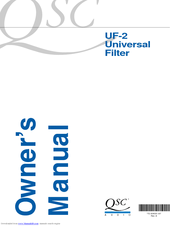QSC UF-2 Owner's Manual