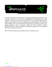 Razer Orbweaver Master Manual