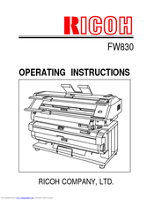 Ricoh FW830 Operating Instructions Manual