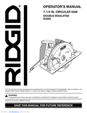 RIDGID R3200 Operator's Manual