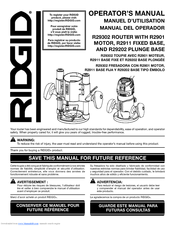 Ridgid R2901 Manuals Manualslib