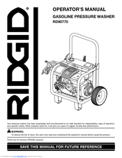 RIDGID RD80770 Operator's Manual