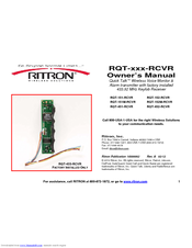 Ritron Quick Talk RQT-152-RCVR Owner's Manual