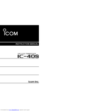 ICOM IC-40S Instruction Manual