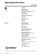 Indesit IDF 145 Operating Instructions Manual