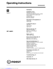 Indesit IDP 148M D Operating Instructions Manual