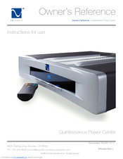 PS Audio Quintessence Power Center Owner's Reference Manual