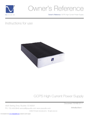 PS Audio GCPS High Current Owner Reference Manual