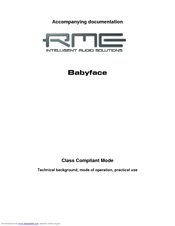 RME Audio Babyface User Manual