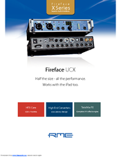 RME Audio Fireface UCX Specifications
