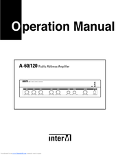 Inter-M A-60 Operation Manual