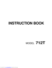 Janome 712T Instruction Book