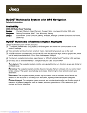 Jeep MyGIG Information Manual