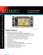 Rosen Hyundai Santa Fe Quick Start Manual