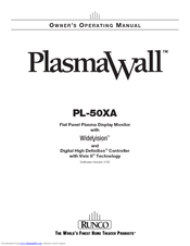 Runco PlasmaWall PL-50XA Manuals | ManualsLib