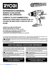 Ryobi P212B Operator's Manual