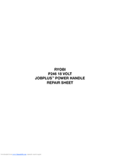 Ryobi JobPlus P246 Operator's Manual