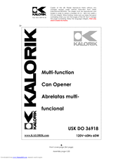 Kalorik USK DO 36918 Operating Instructions Manual