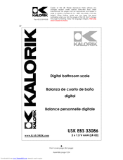 Kalorik USK EBS 33086 Operating Instructions Manual