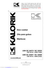 Kalorik USK SC 25581 Operating Instructions Manual