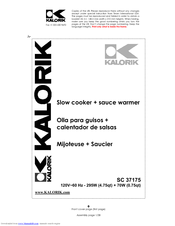 Kalorik SC 37175 Operating Instructions Manual