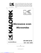 Kalorik MICROONDAS USK MW 26146 Operating Instructions Manual