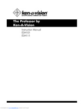 Ken A Vision Professor ESH101 Instruction Manual