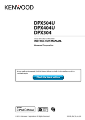 Kenwood DPX304 Instruction Manual