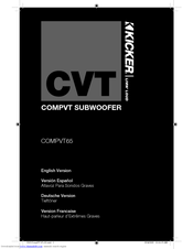 Kicker COMPVT65 Owner's Manual